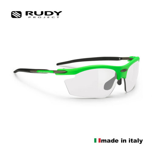 Rudy Project Performance Eyewear Rydon Green Fluo Impactx Photochromic 2 Laser Black for Cycling, Biking, Shooting or Sports